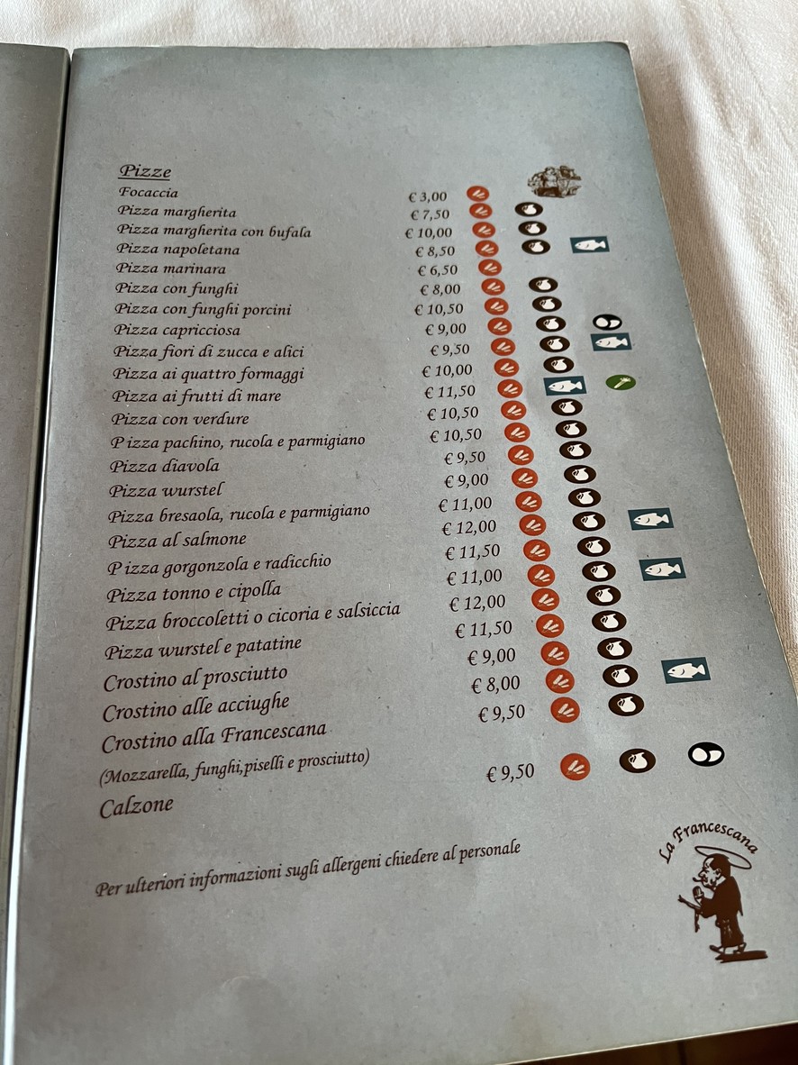 Ristorante Pizzeria La Francescana menu 5