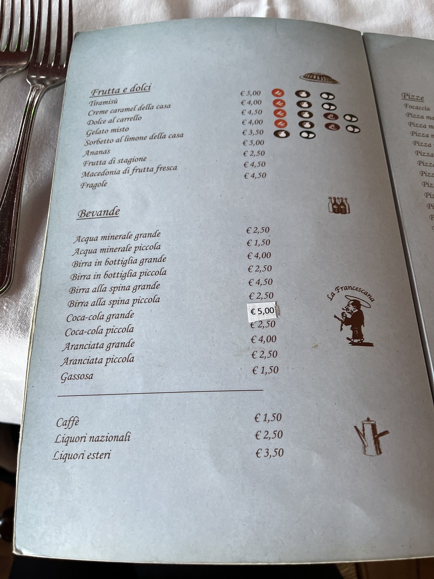 Ristorante Pizzeria La Francescana menu 6