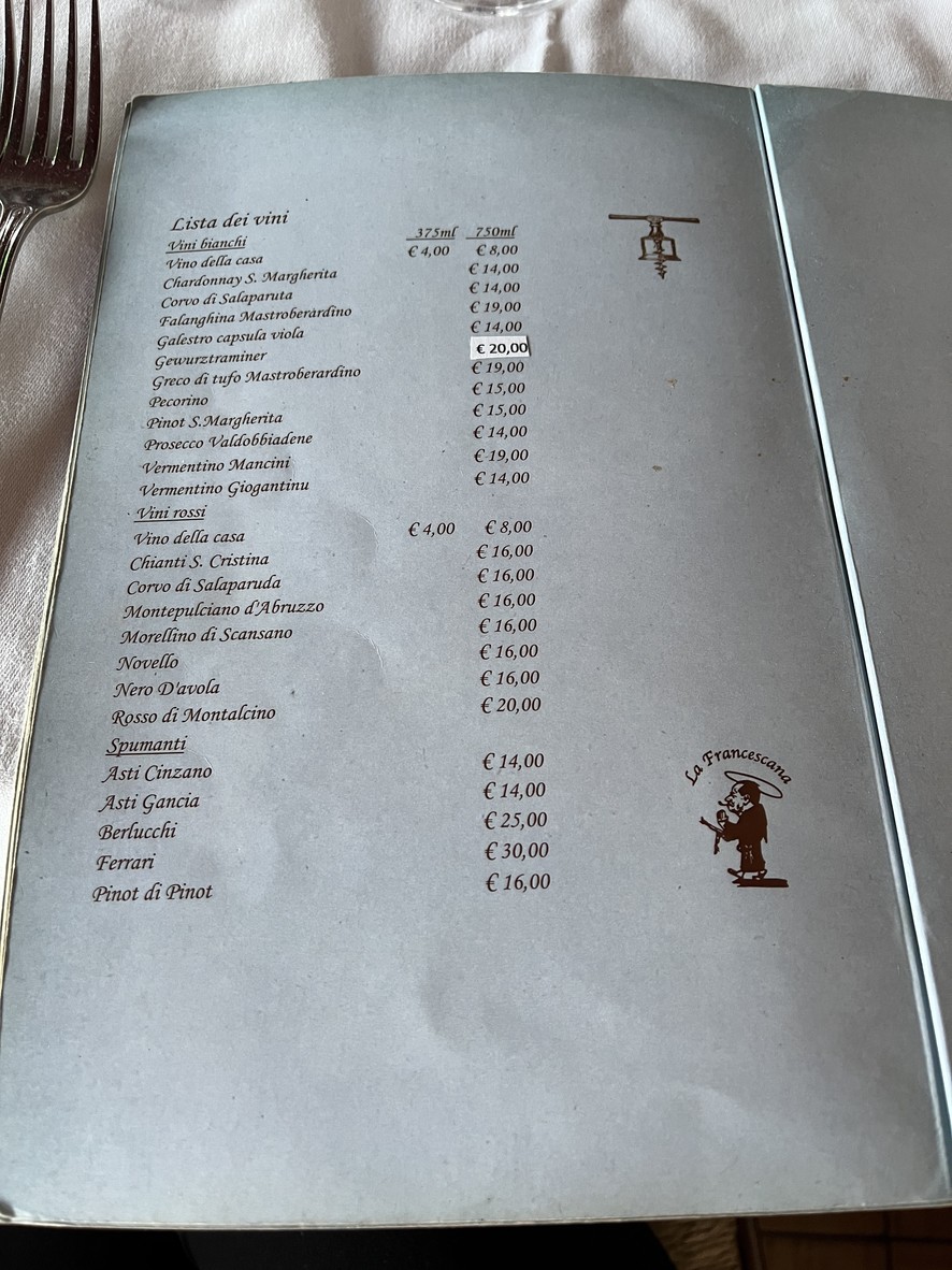 Ristorante Pizzeria La Francescana menu 7