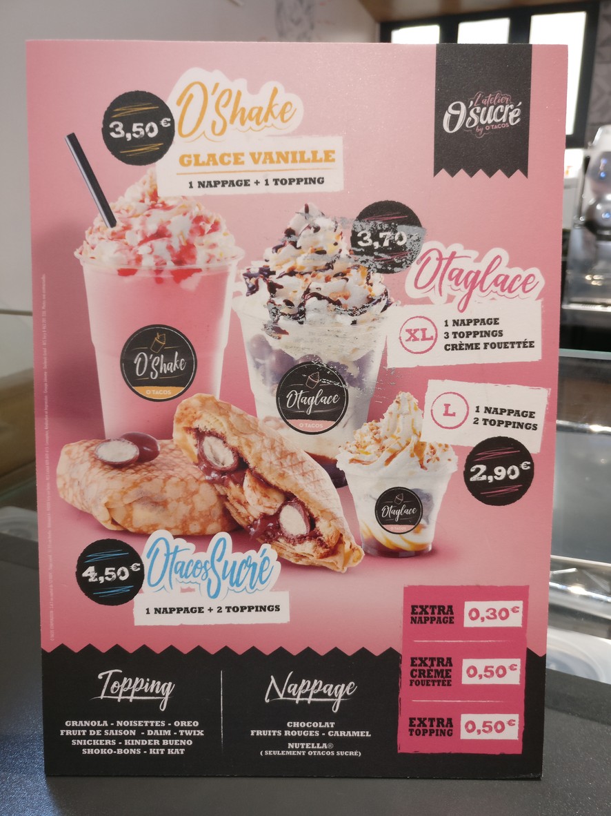 O'Tacos menu 3
