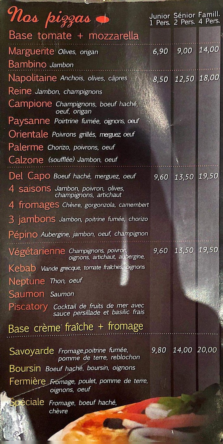 Pizza Pepino menu 2