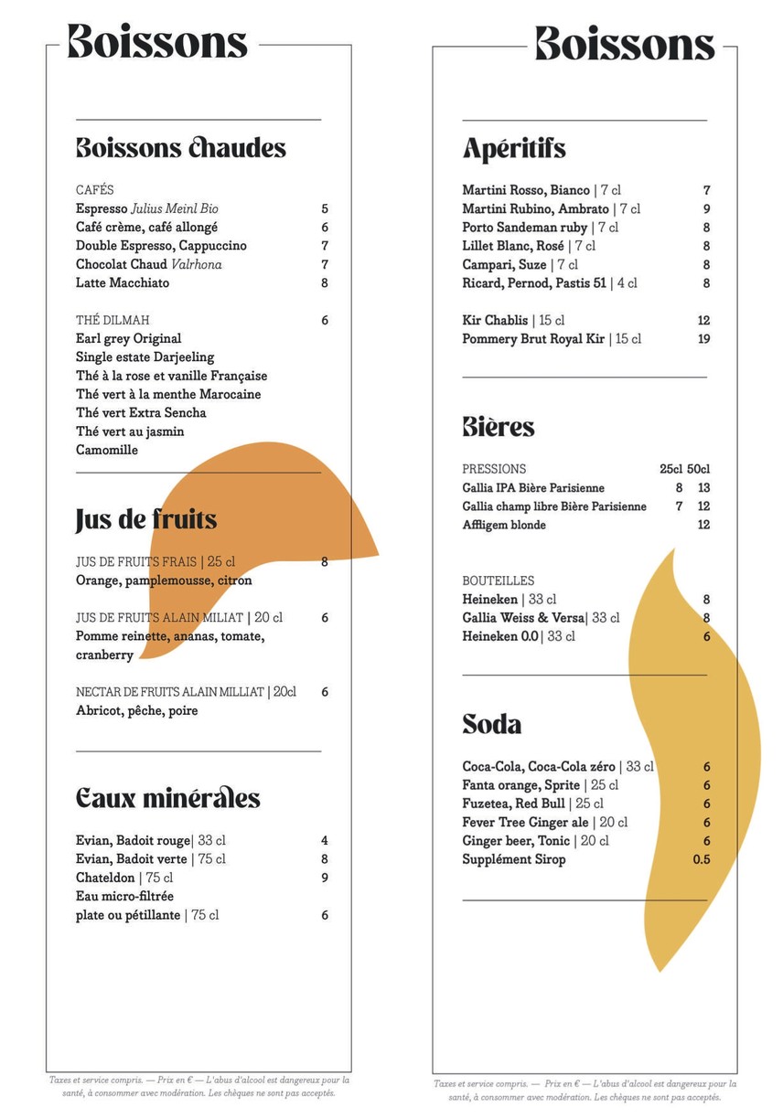Muses La Défense menu 4
