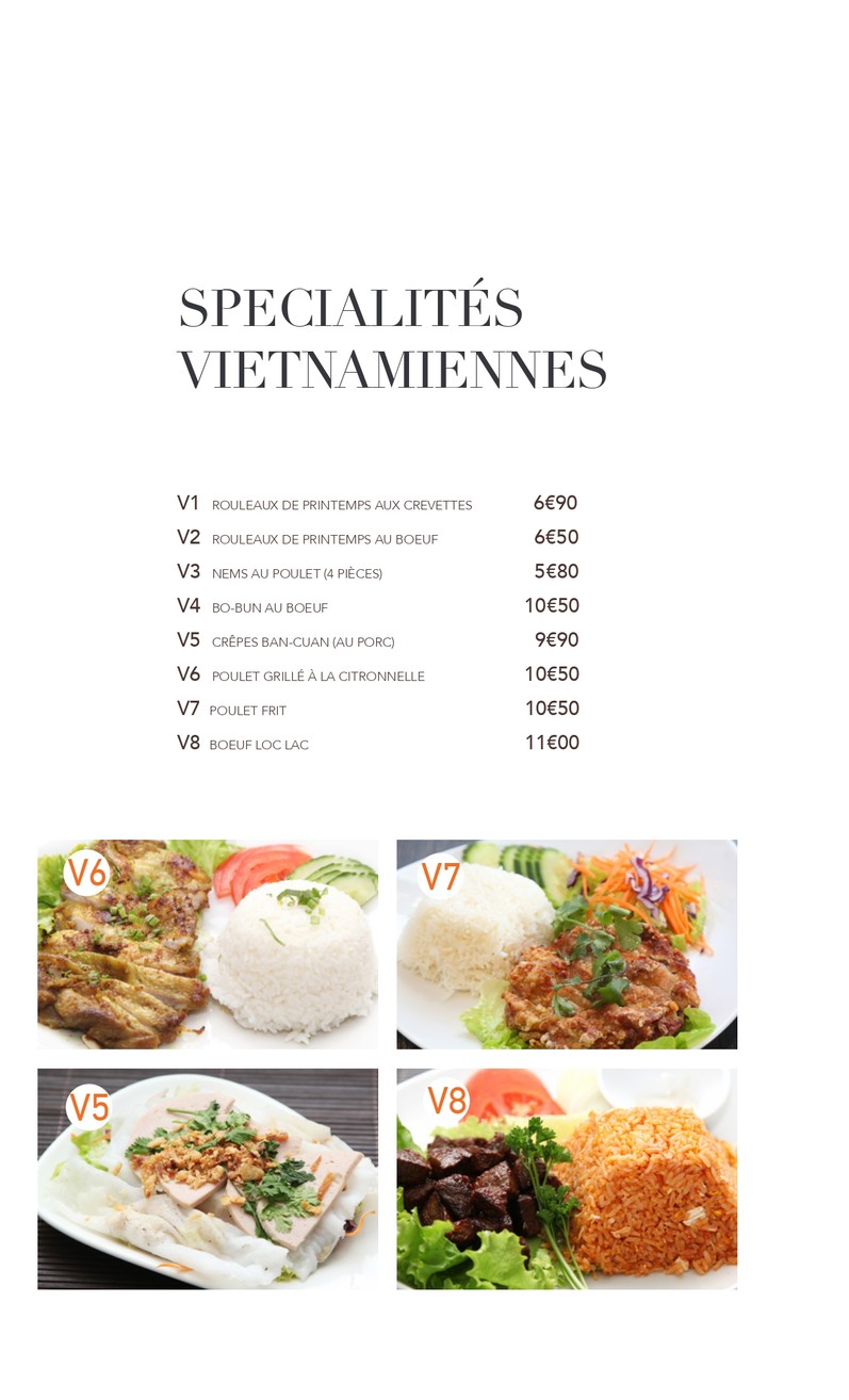 Thaï Basilic Rosa Parks menu 2