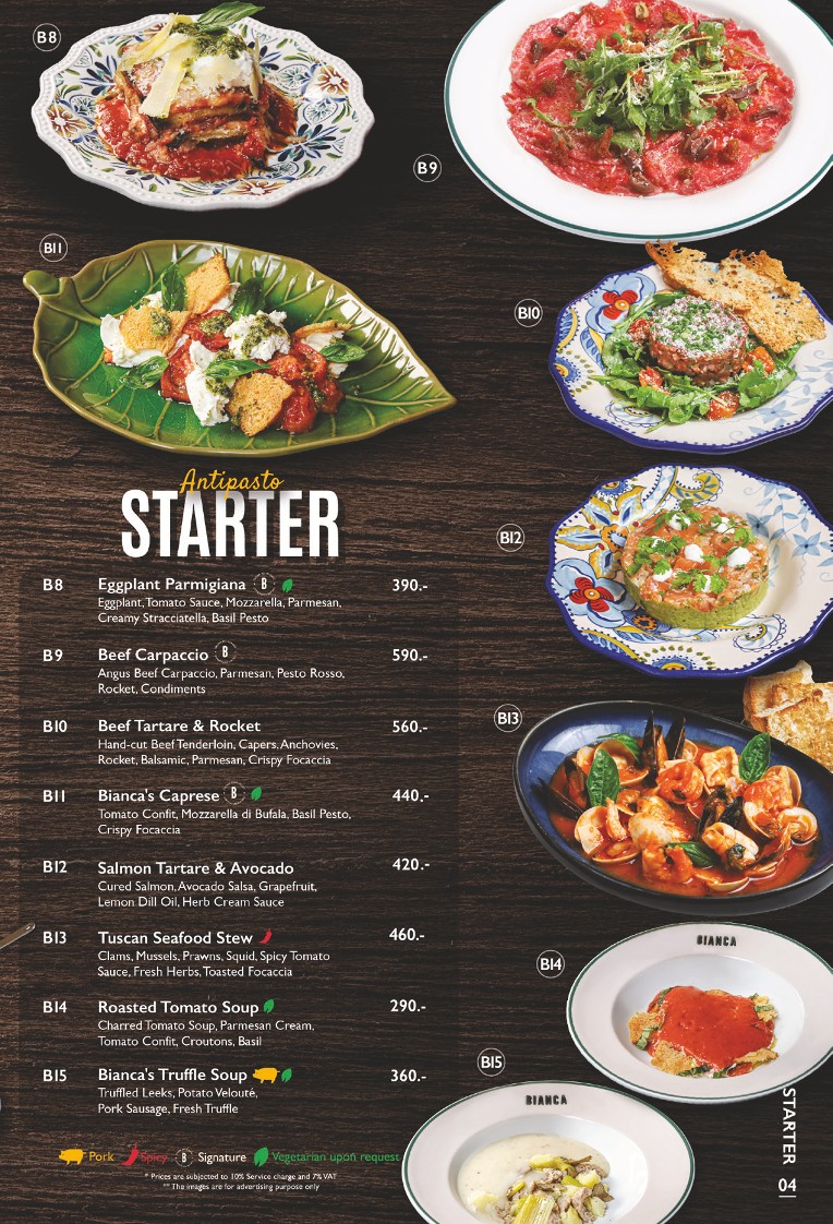 Bianca Italian Restaurant (ICONSIAM) menu 2