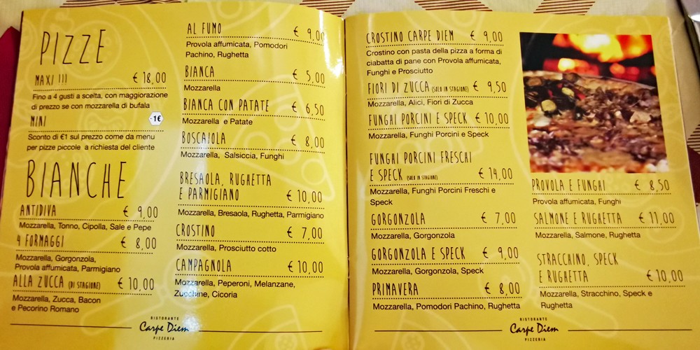 Ristorante Pizzeria - Carpe Diem PizzAe menu 4