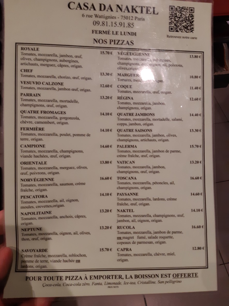 CASA DA NAKTEL menu 1