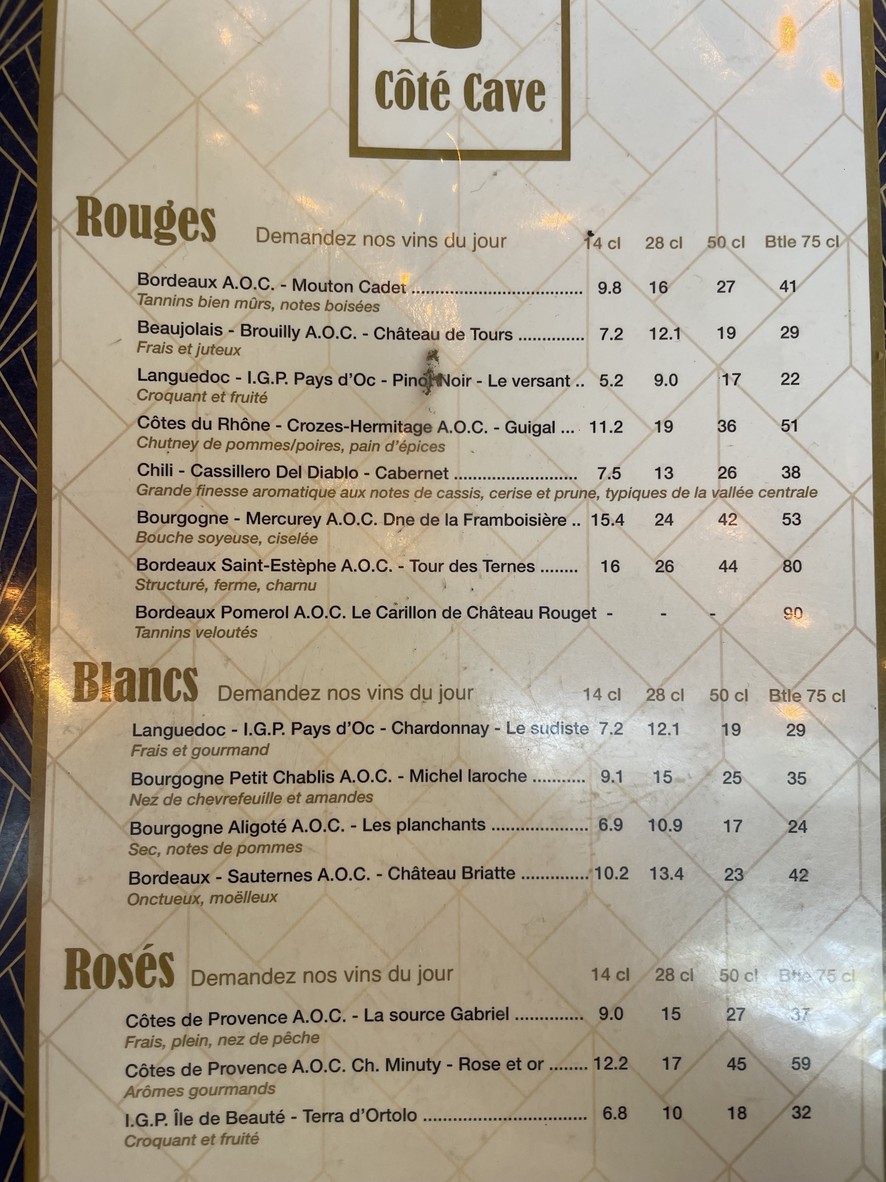 Le Chat Blanc menu 4