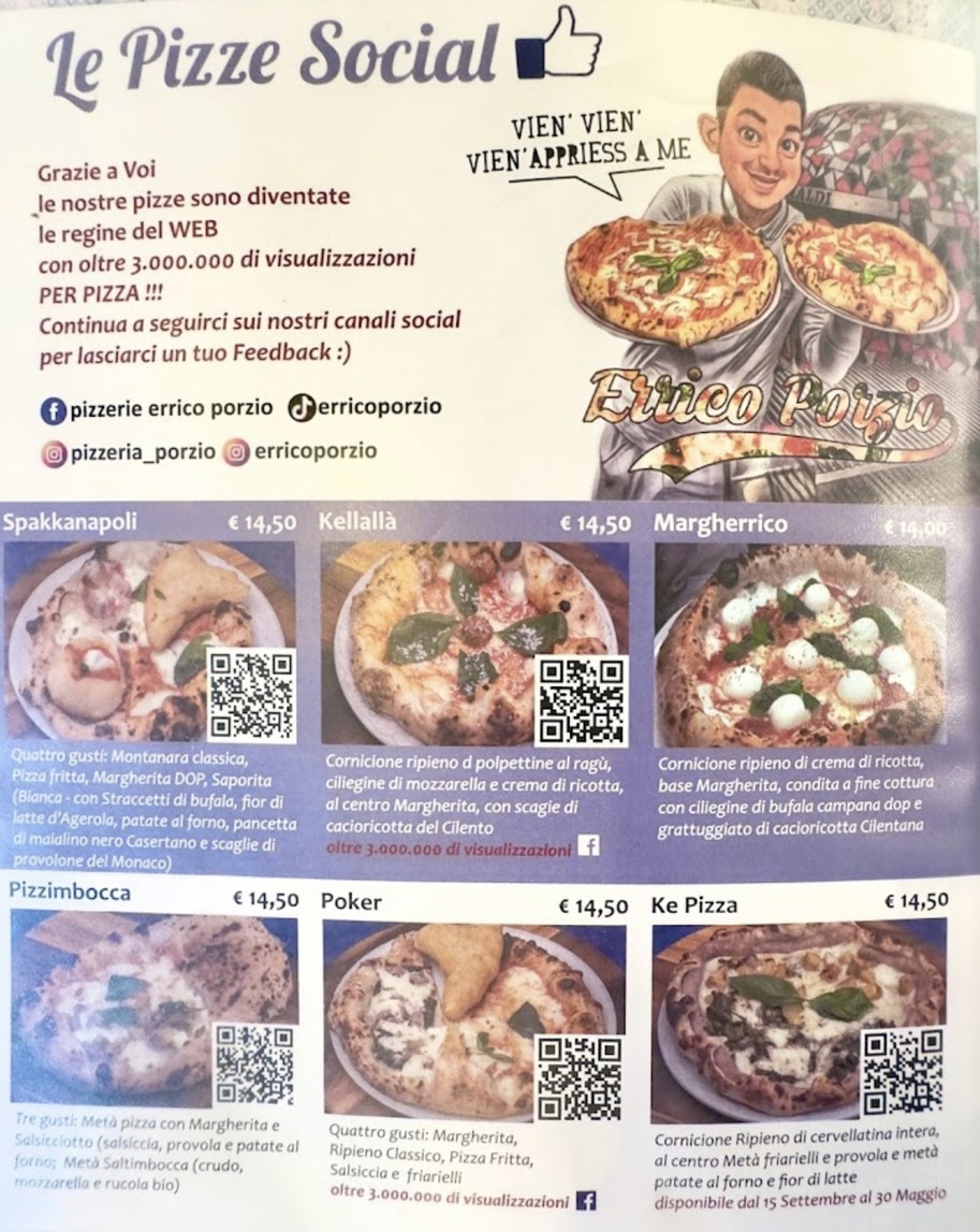 Al Solito Porzio Roma menu 1