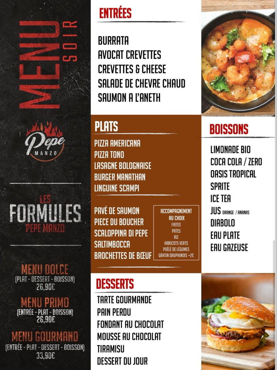 Restaurante Pepe Manzo (Exterior del Qwartz) | Villeneuve-la-Garenne menu 1