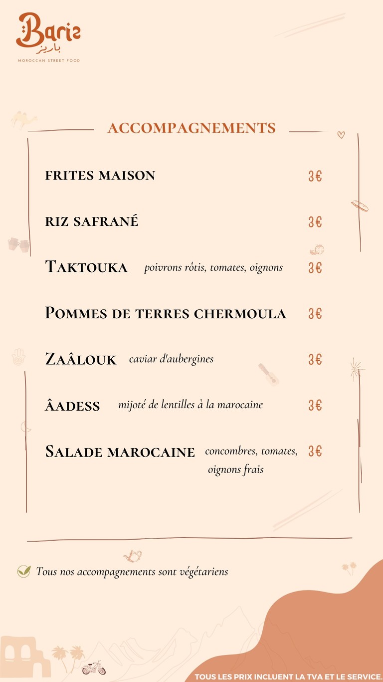 Bariz Restaurant Marocain Puteaux menu 4