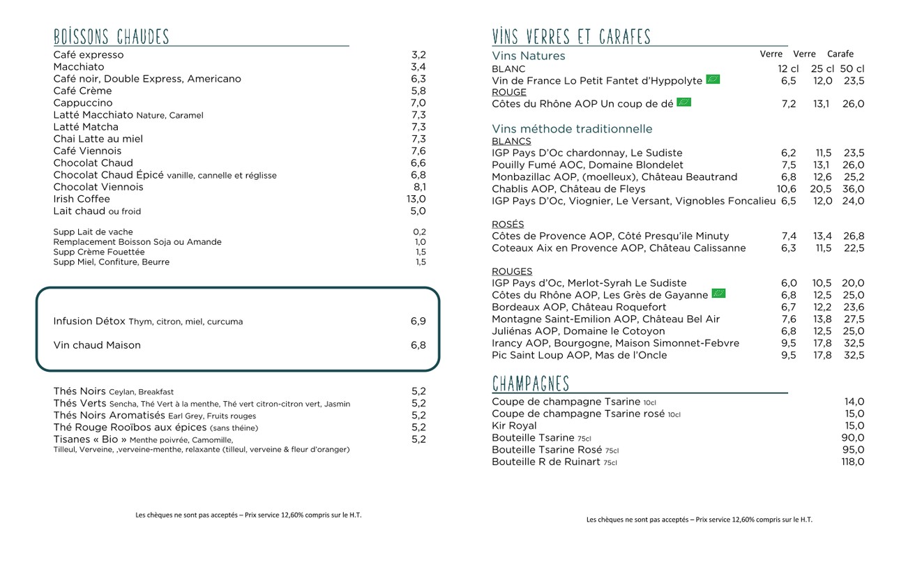 Le Relais Odéon menu 4