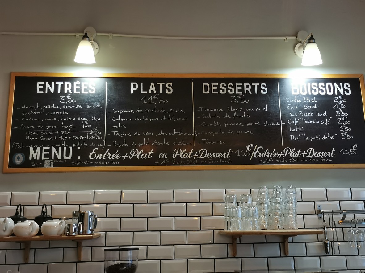 Bistrot Médaillon menu 1