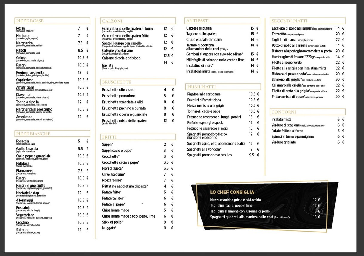 Spaten Lounge Restaurant menu 2