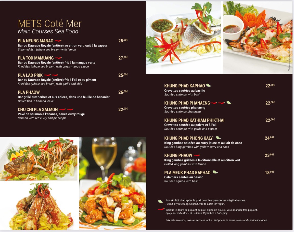 Suan Thaï menu 2