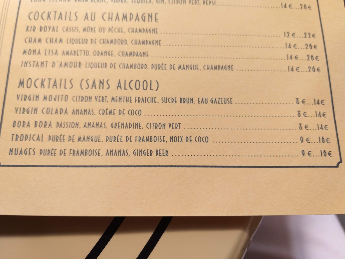 MONK La Taverne de Cluny menu 3