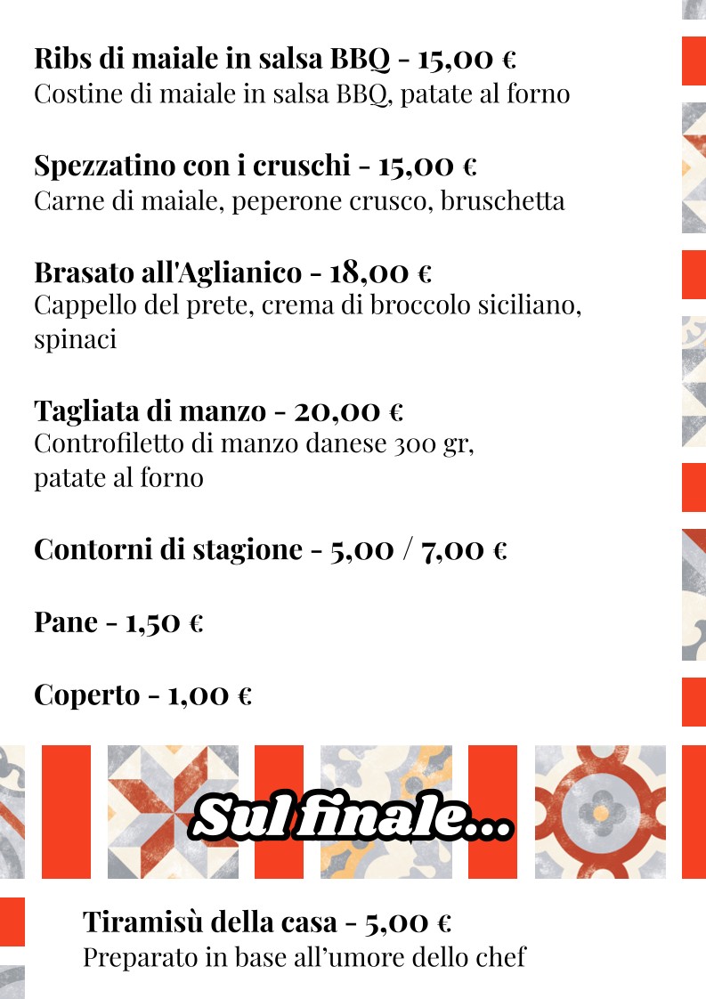MANGIO la cucina come a casa menu 4