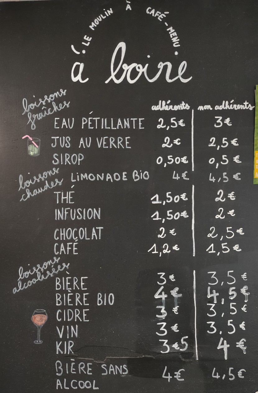 Le Moulin à café menu 2