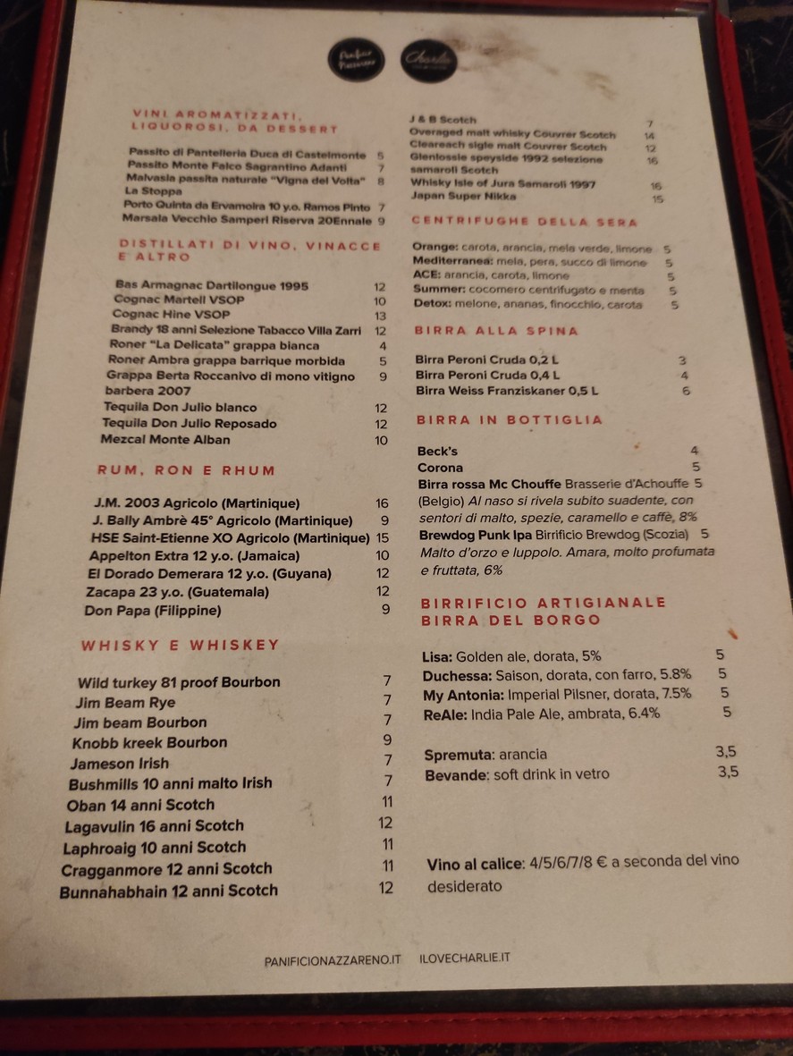 Panificio Nazzareno menu 2