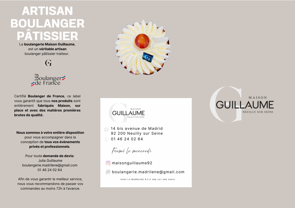 Maison GUILLAUME menu 1