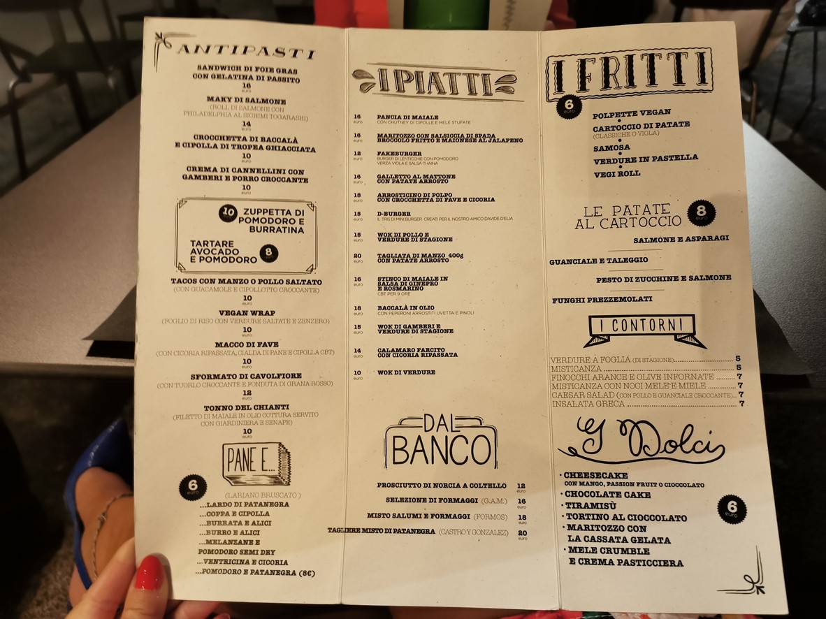 Salotto Caronte menu 1