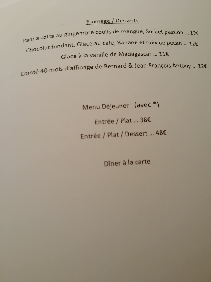 La Table du 53 menu 2