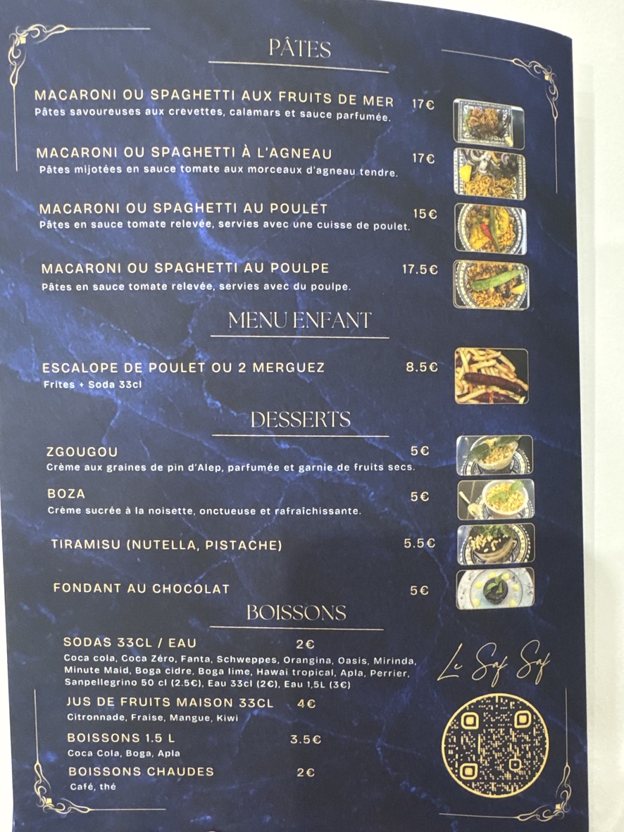 Saf saf menu 2