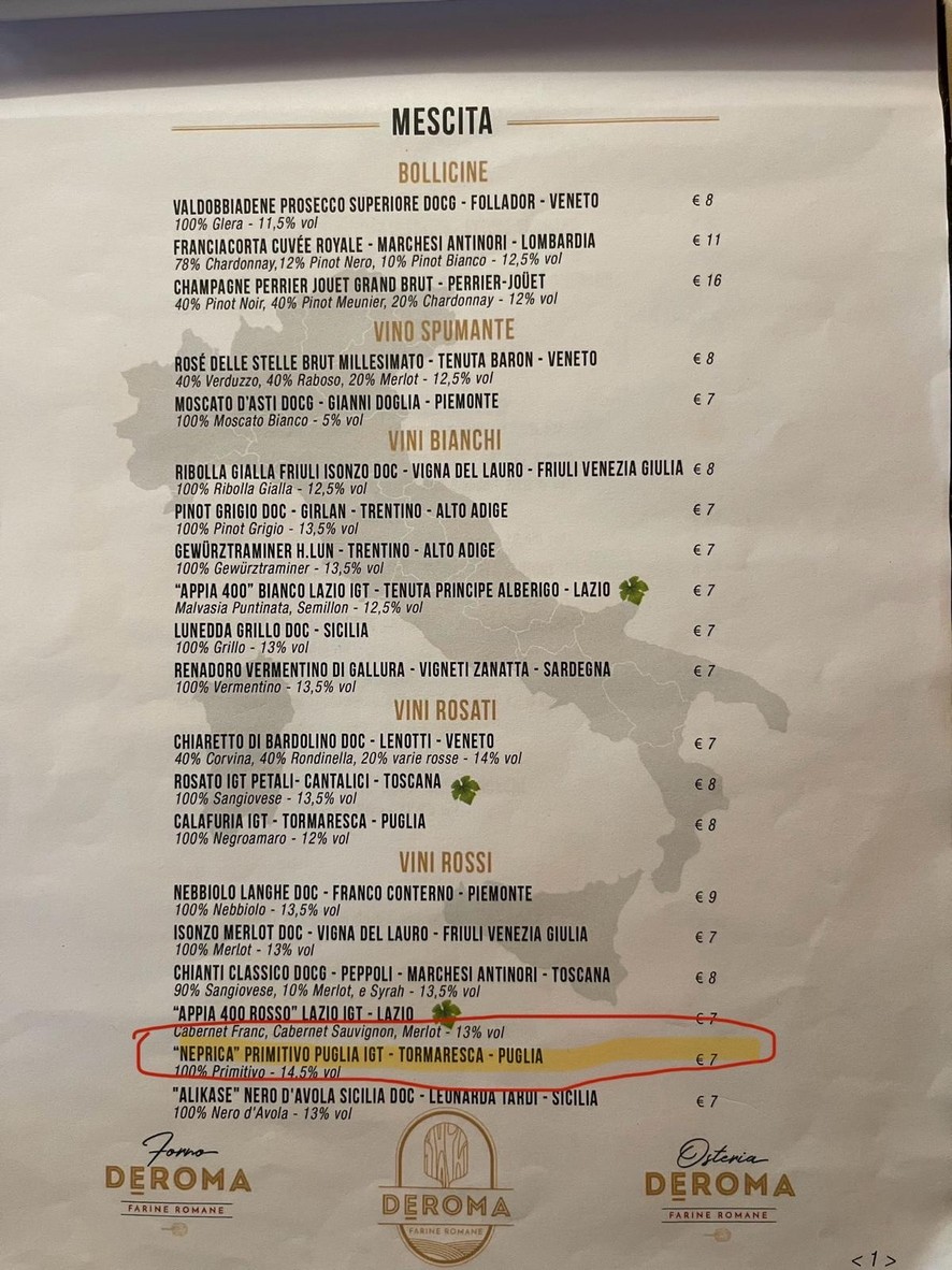 DEROMA - Farine Romane menu 3