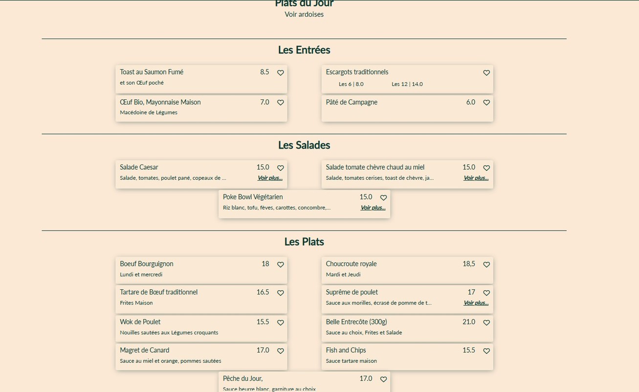 Café Le Bobillot menu 1