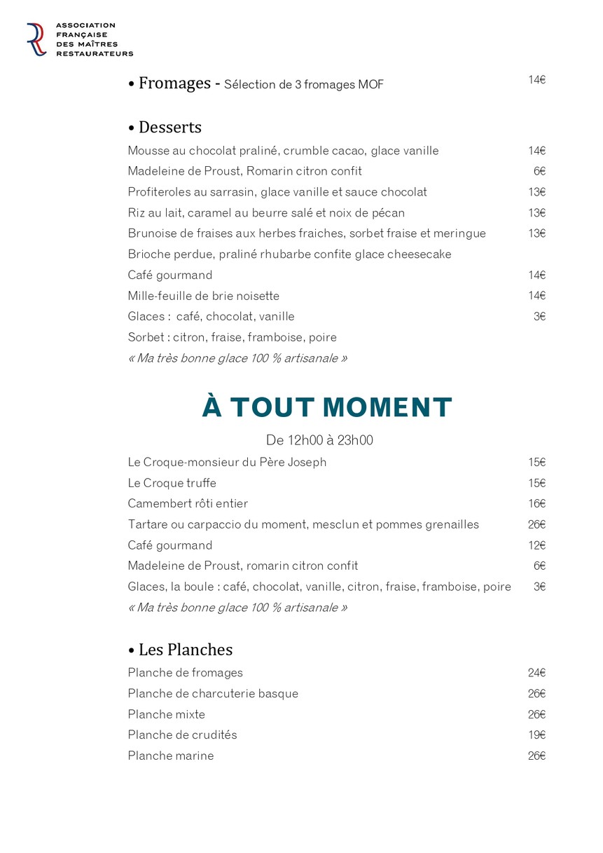 르 페르 조셉 레스토랑 바 라운지 menu 4