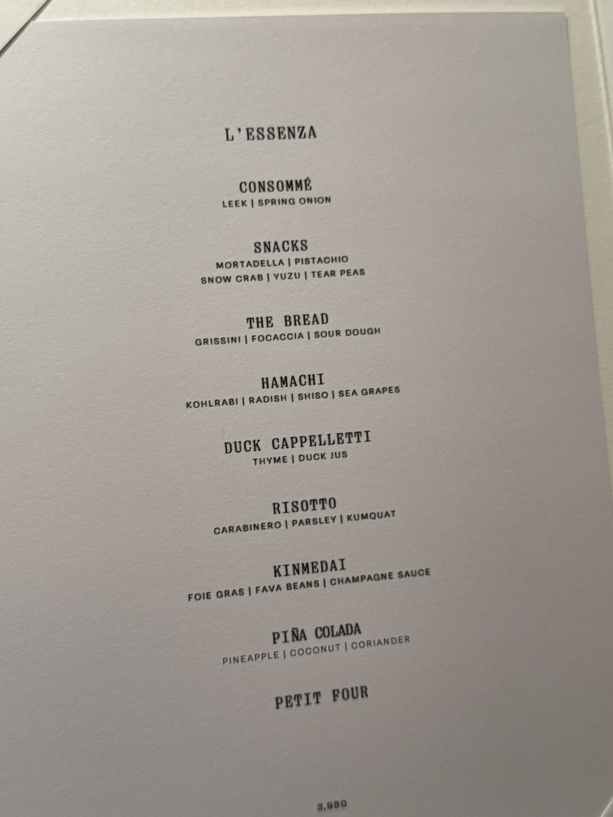 Sartoria by Paulo Airaudo menu 3