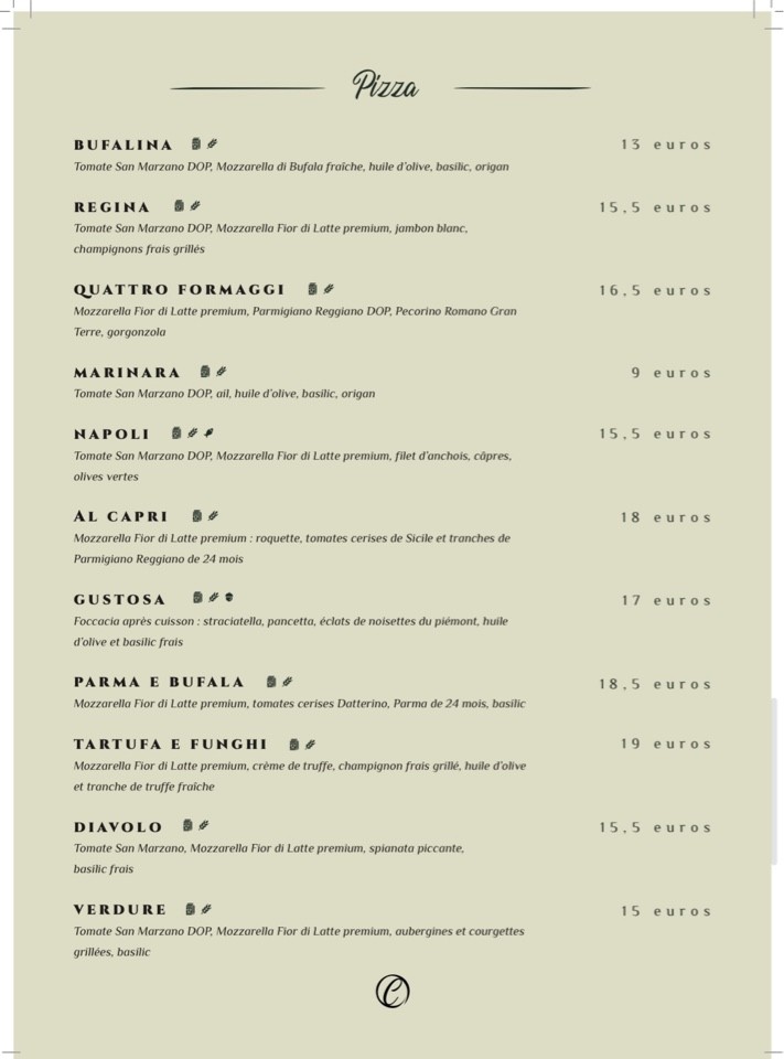 Al Capri menu 3