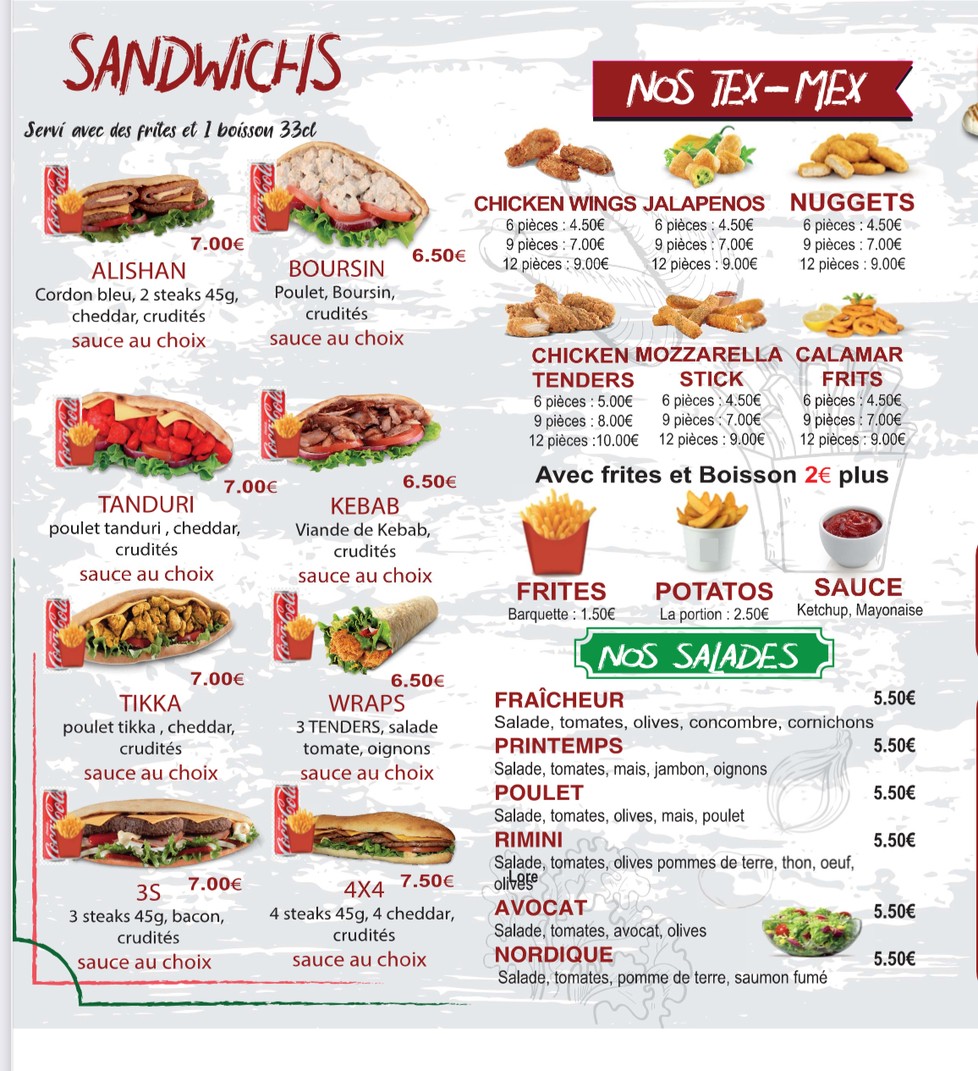 ALISHAN RESTAURENT LA COURNEUVE menu 2