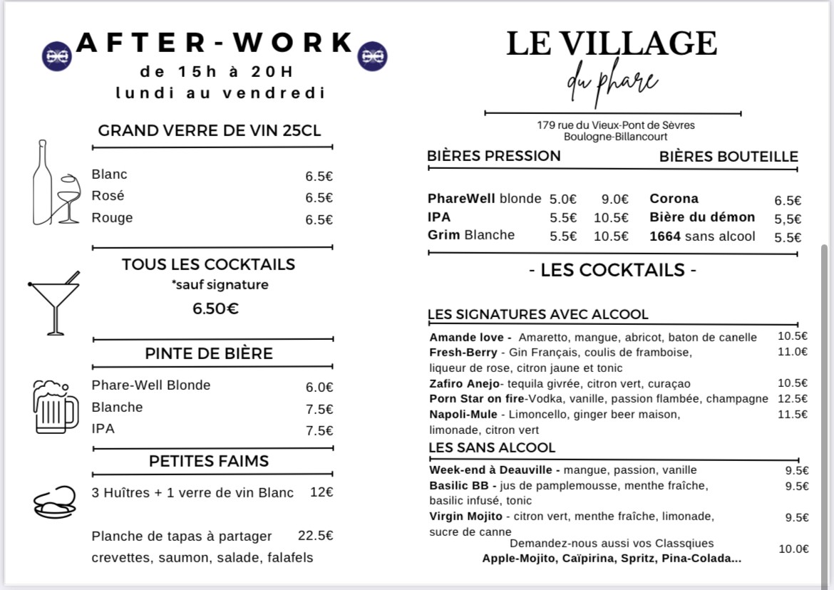 Le Village du Phare - Huîtres et fruits de mer menu 4
