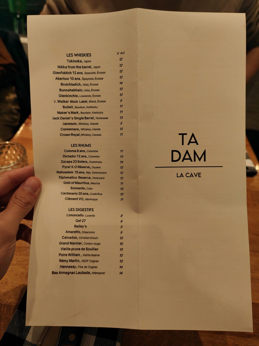 Tadam menu 3