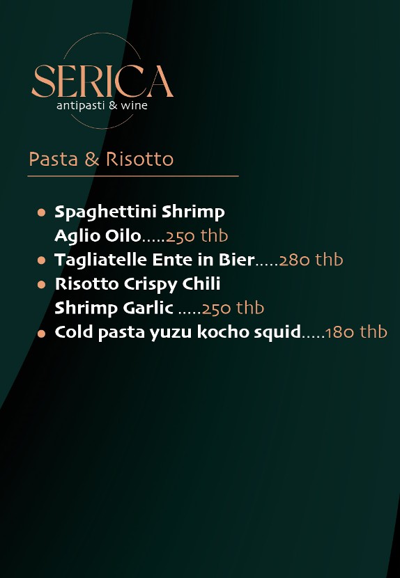 Serica antipasti & wine menu 3