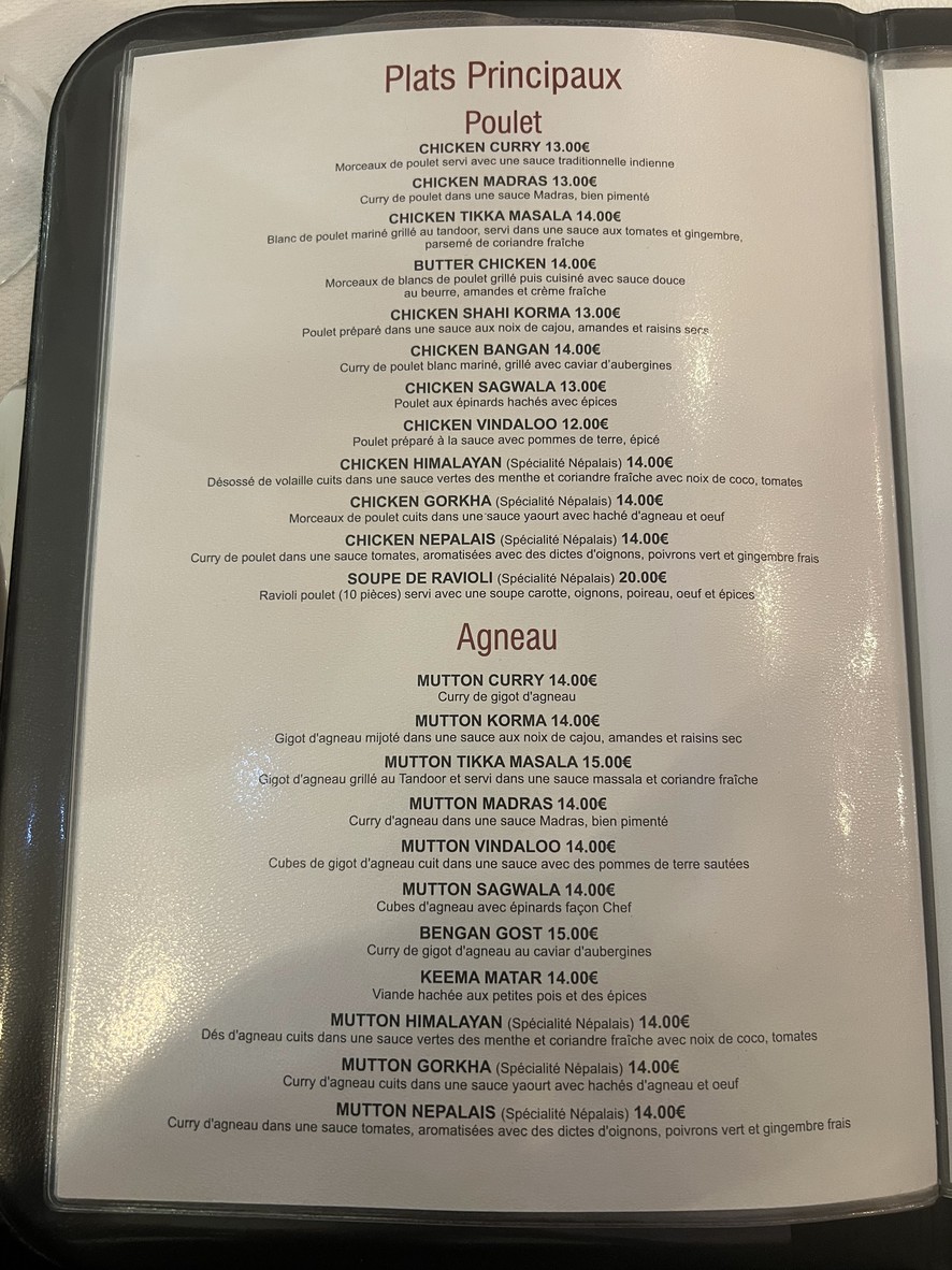 HIMALAYAN FUSION menu 4
