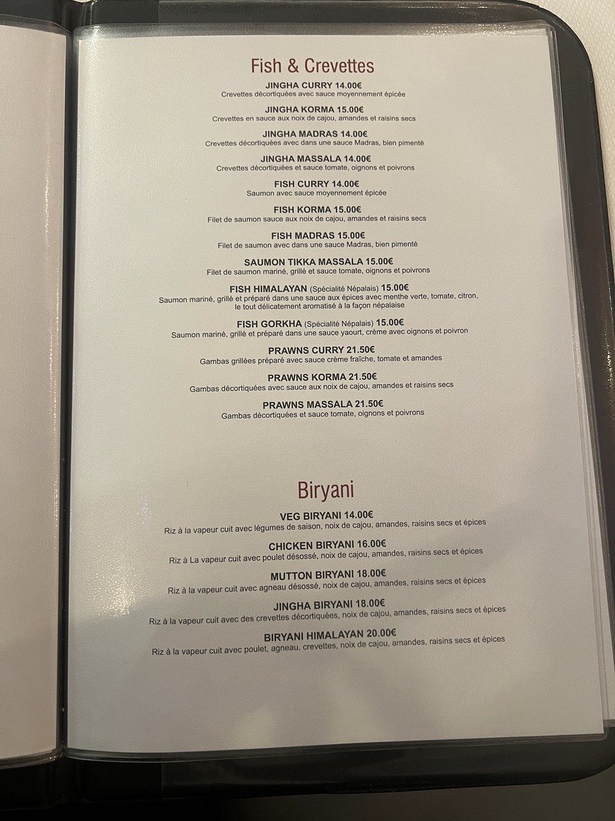 HIMALAYAN FUSION menu 5