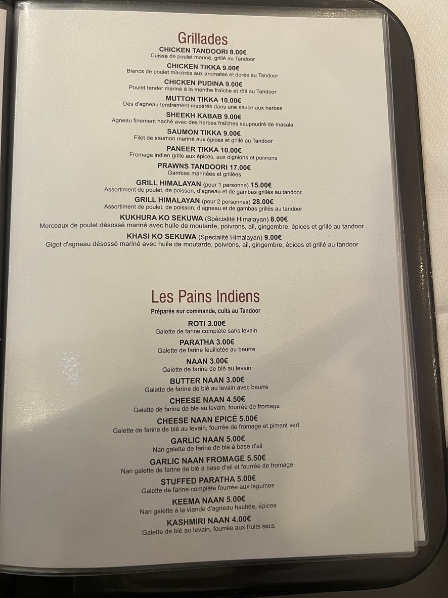 HIMALAYAN FUSION menu 6