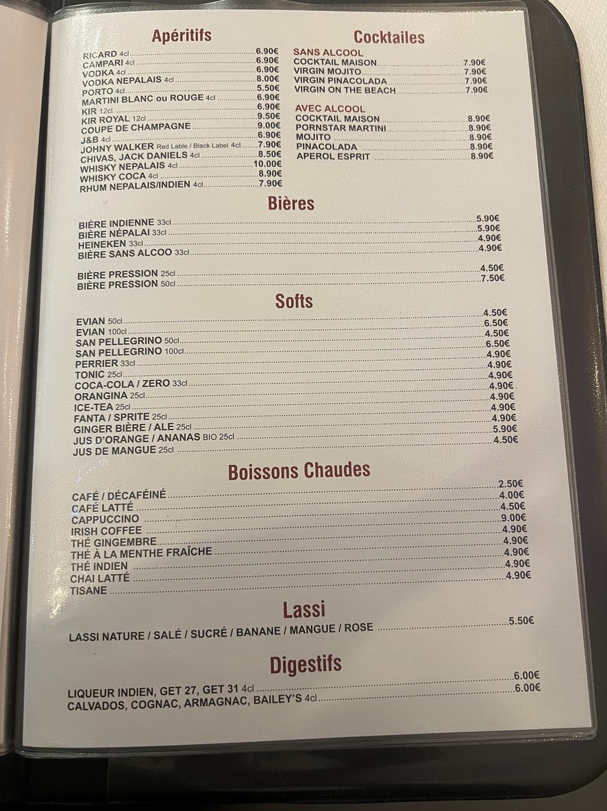 HIMALAYAN FUSION menu 8