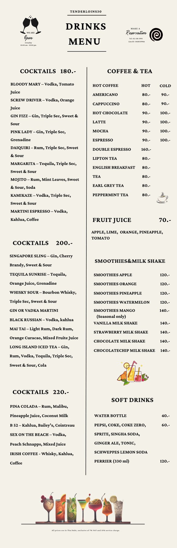 Tenderloins menu 10