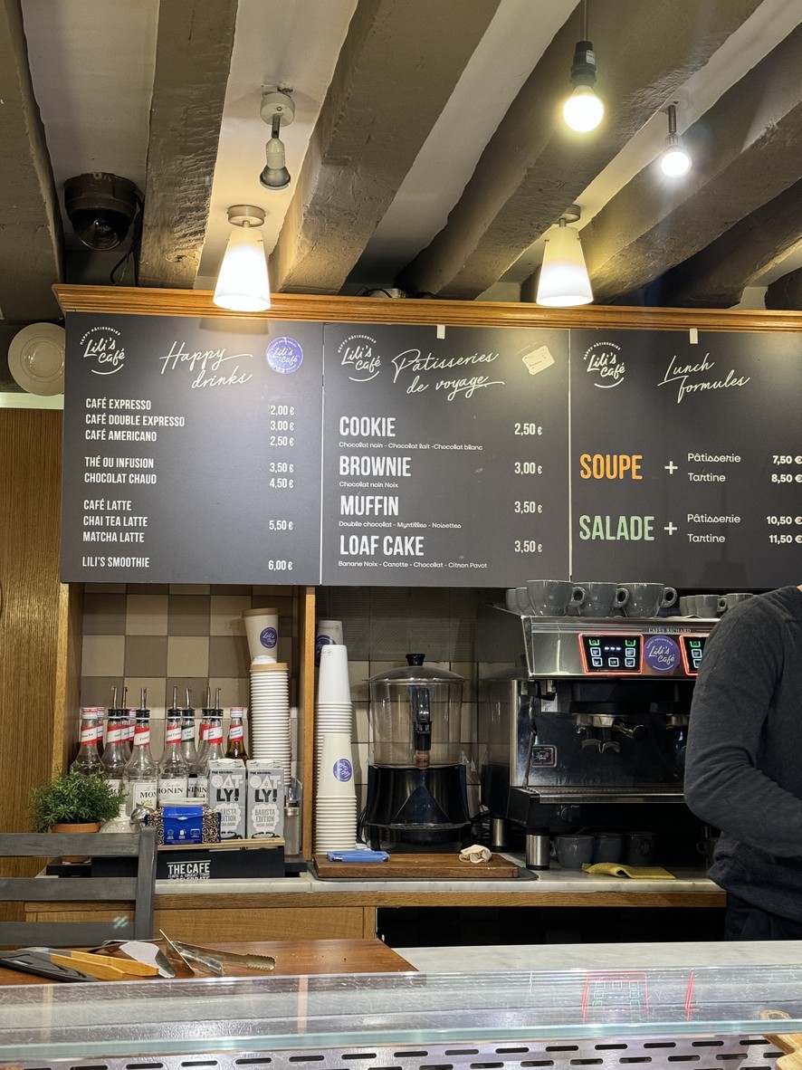 Lili's Café menu 1