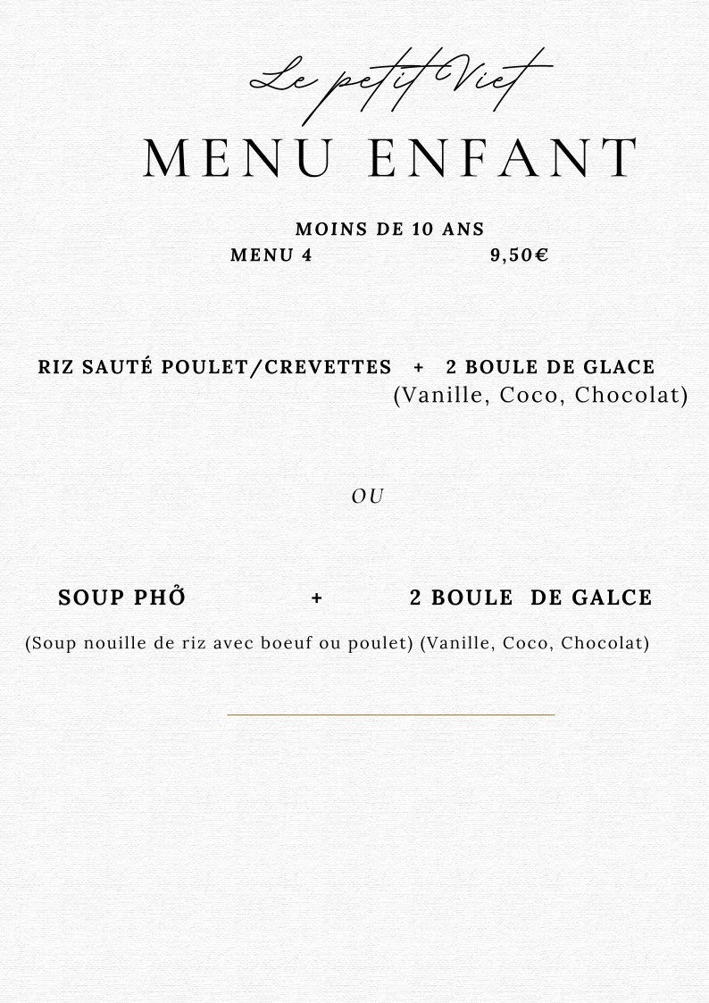 Le Petit Viet menu 4