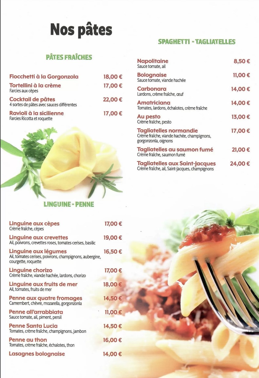 Casa Bella menu 3