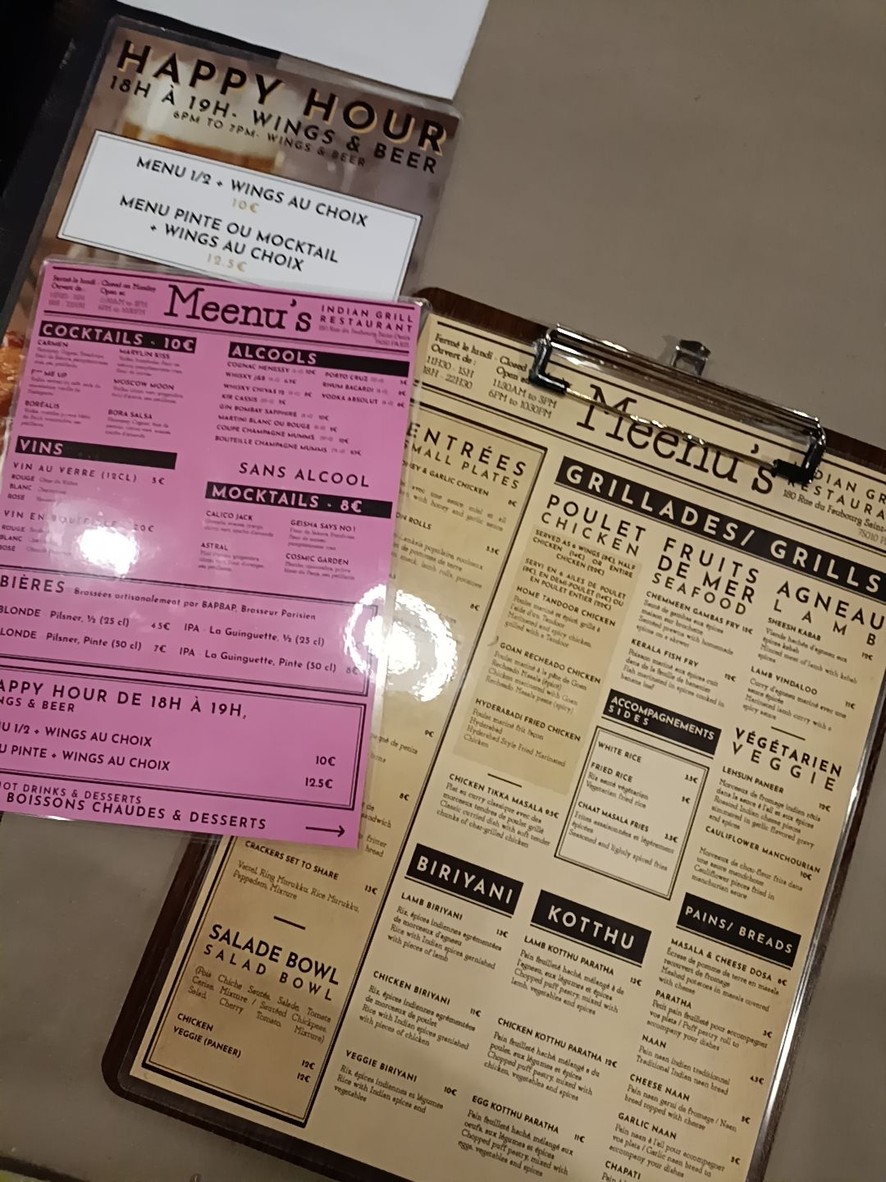 MEENU'S menu 1