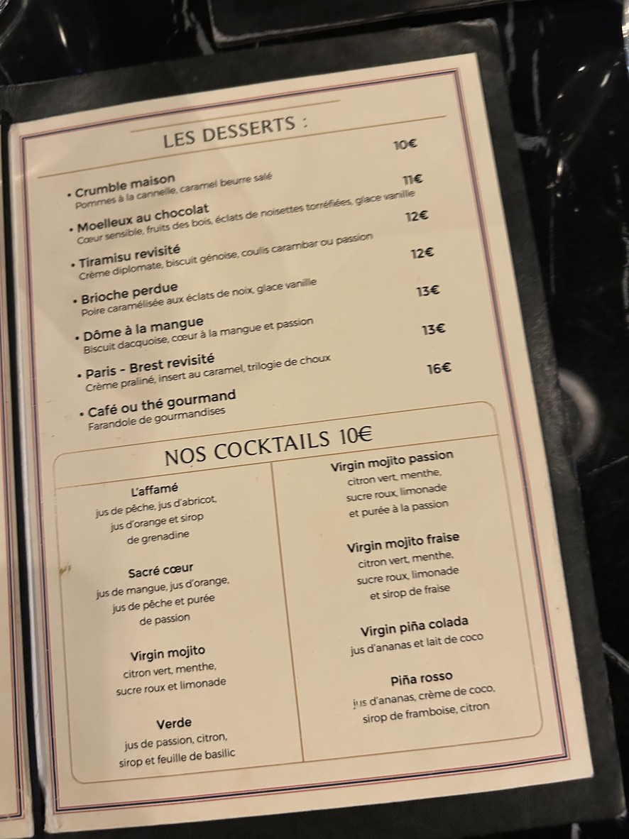 Restaurante L' Affamé menu 3