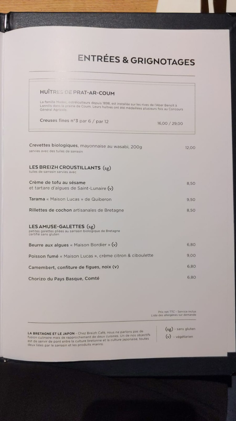 Breizh Café Vincennes | La Crêpe Autrement menu 1
