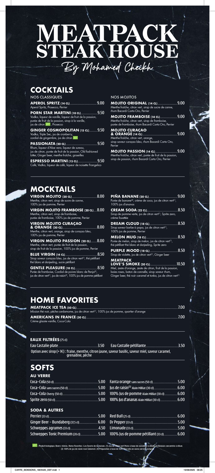 Meatpack Steakhouse menu 2