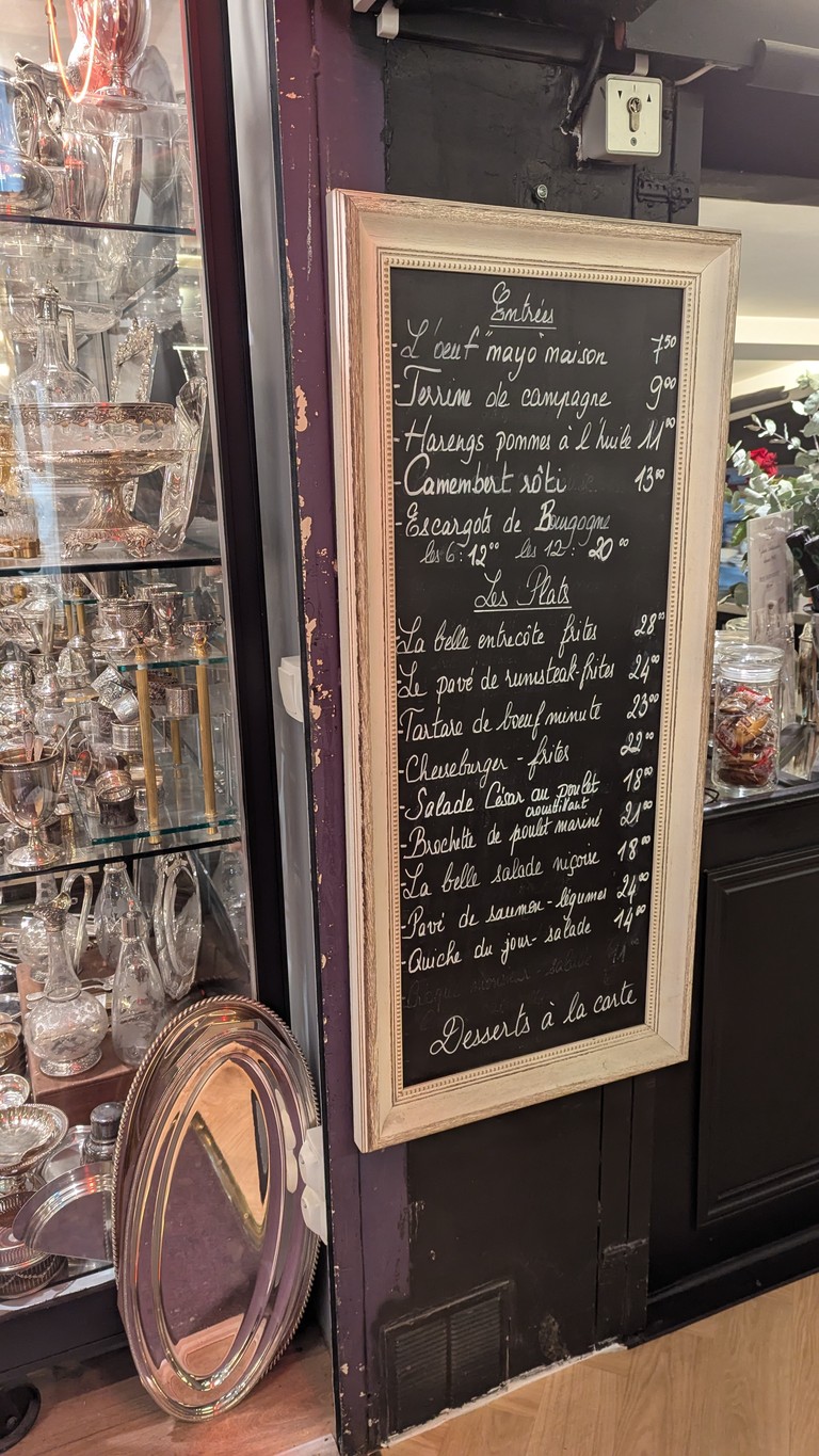 Le Comptoir des Puces menu 1