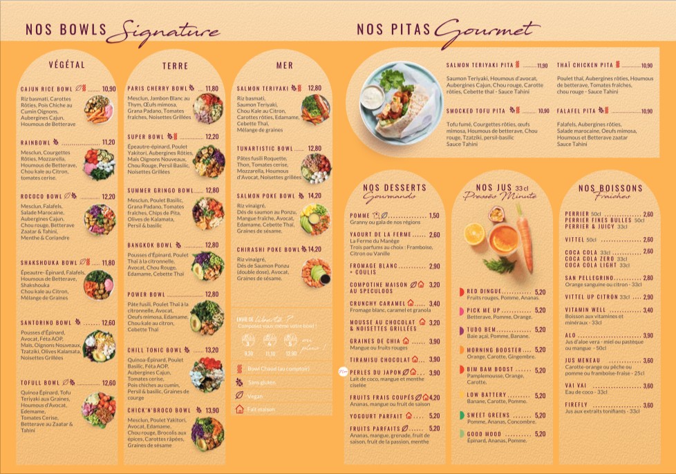 Côme Haussmann menu 2