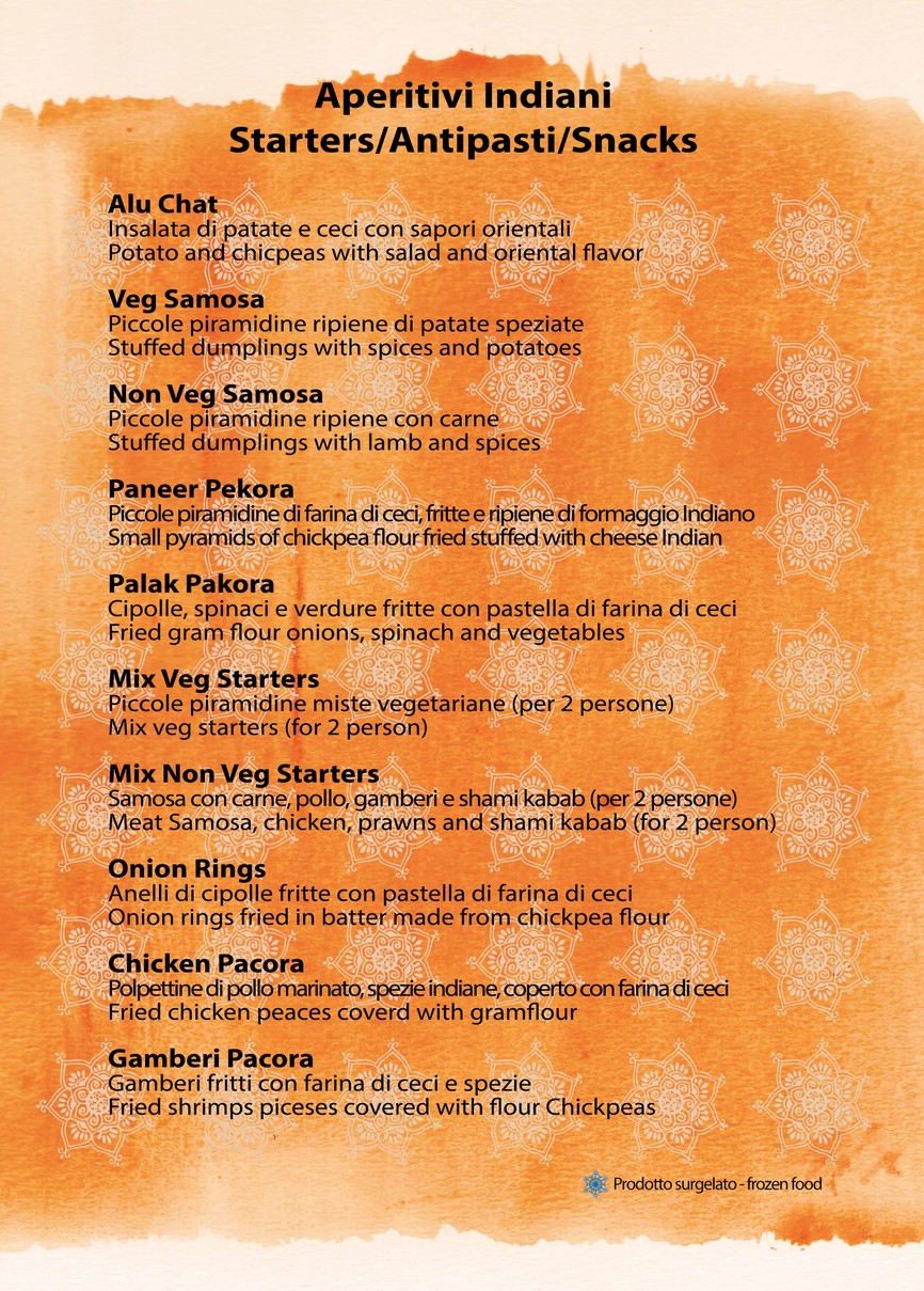 Gandhi Restaurant Rome menu 2